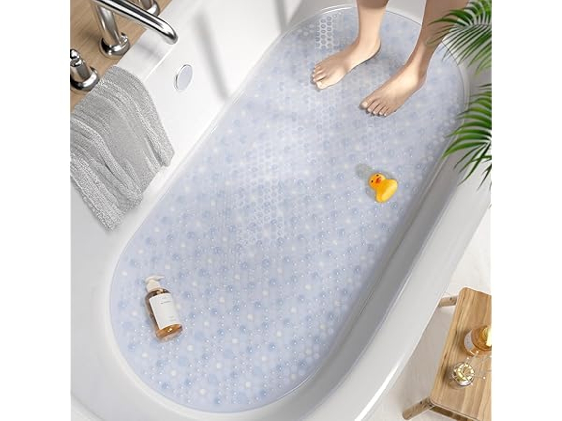 Alfombrilla de baño antideslizante, 88x40 cm, lavable.