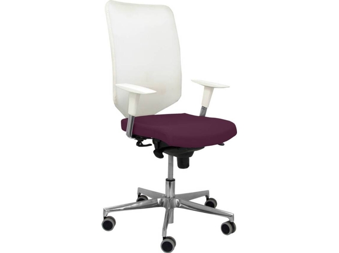 Silla de Escritorio Operativa PYC Ossa B Morado con ruedas antiarañazos (Brazos Ajustables - Malla)