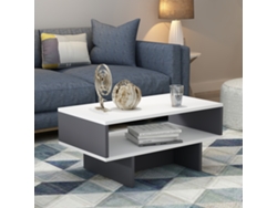 Mesa de Centro [EN.CASA] (Gris - Aglomerado de Madera - 36,4 x 80 x 45 cm)