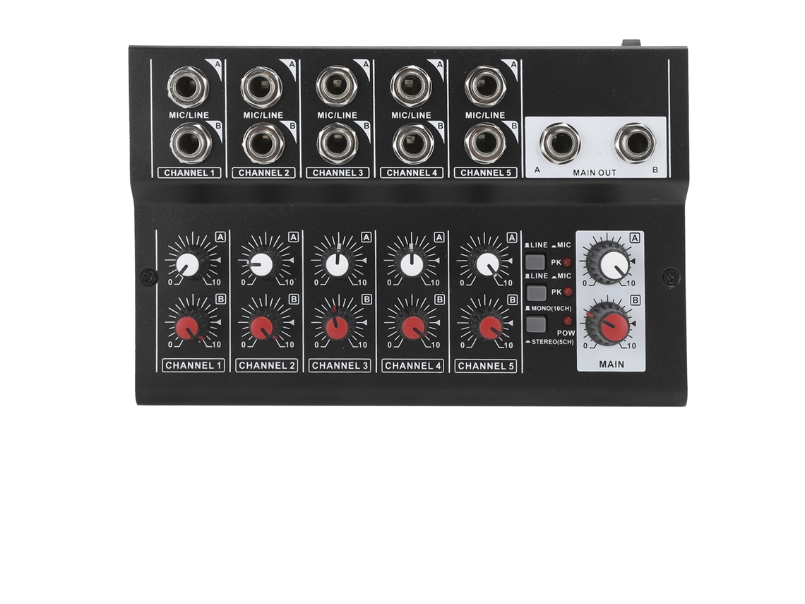 Misturador De Áudio Estéreo Portátil 10 Canais, Amplificador Para Karaokê, Microfone, Eu Plug, Metal, Modelo 2100