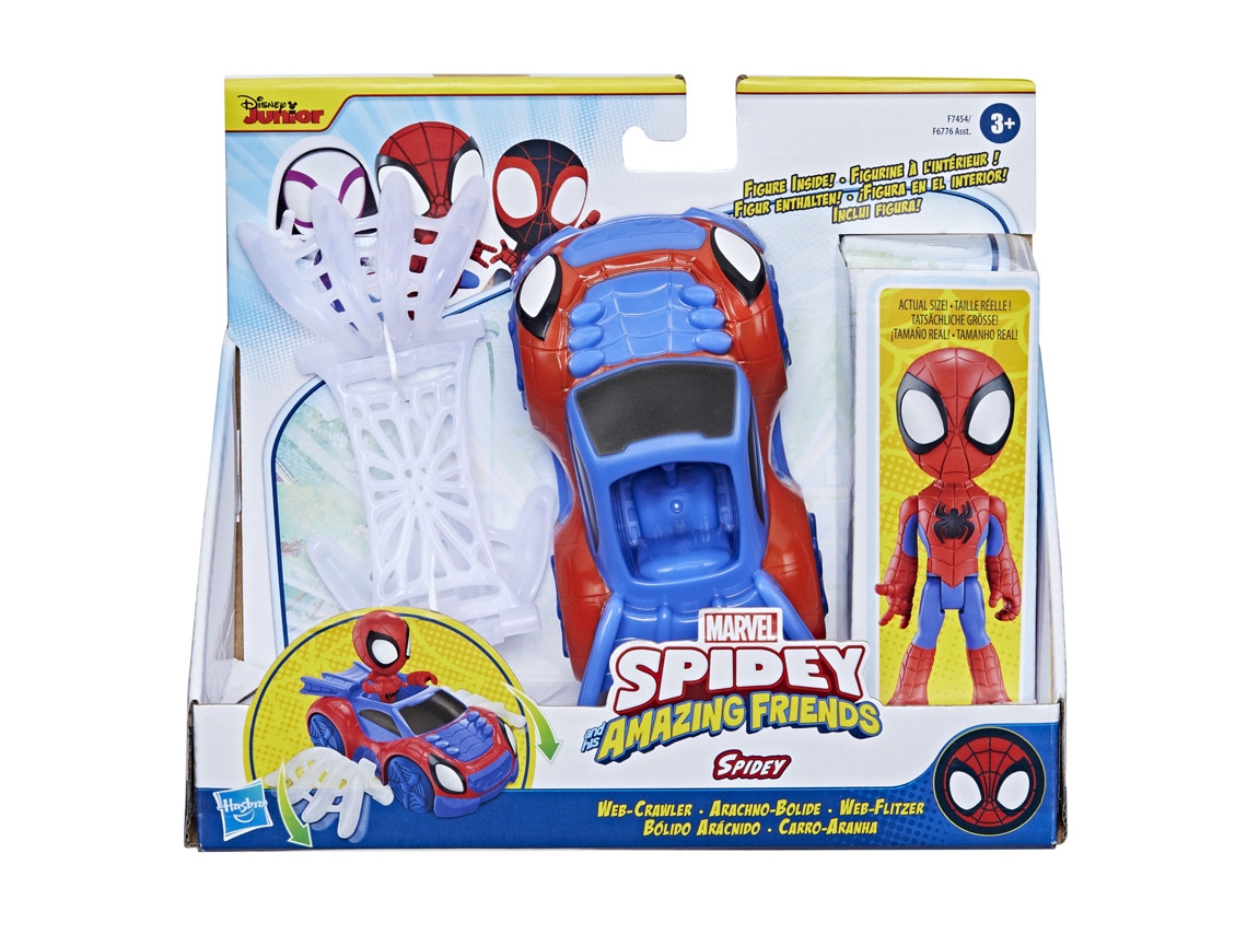 Figura de Acción SPIDEY AND HIS AMAZING FRIENDS Marvel Spidey y su superequipo, Set Bólido arácnido (Edad Mínima: 3 años)