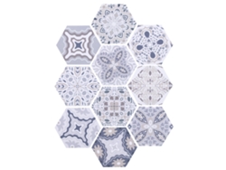 Pegatinas hexagonales antideslizantes e impermeables Baok para decorar suelos y paredes de baños y cocinas.