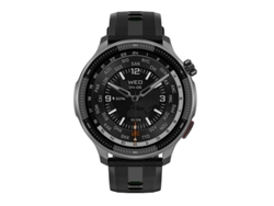 Reloj inteligente DTG6 con pantalla AMOLED de 1,43'', batería de 500 mAh, llamadas Bluetooth, GPS, brújula, música y vídeo local, resistencia al agua de 3 ATM (negro)
