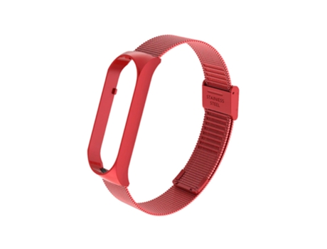 Pulsera DIV Xiaomi Mi Band 5 de Acero Inoxidable Rojo