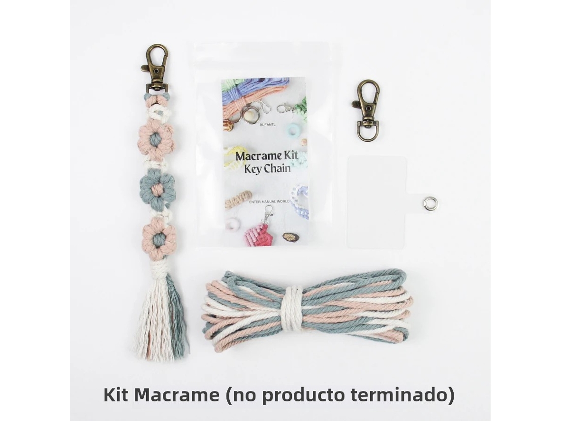 Handweaving Little Daisy Keychain Set, com Tutorial para Iniciantes, Diy Daisy Tassel Keychain Lanyard Pendant MDUG