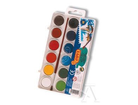 Estuche Plastico 12 Acuarelas Jovi Colores Surtidos