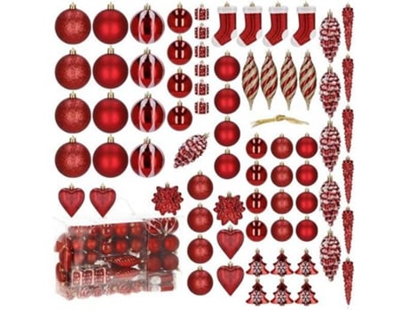 Pack de Bolas para Árbol de Navidad con 72 Piezas