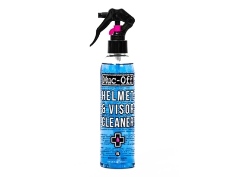 Mantenimiento de Cascos MUC-OFF Spray limpiador de cascos y pantallas de moto (Blanco - 250 mL)