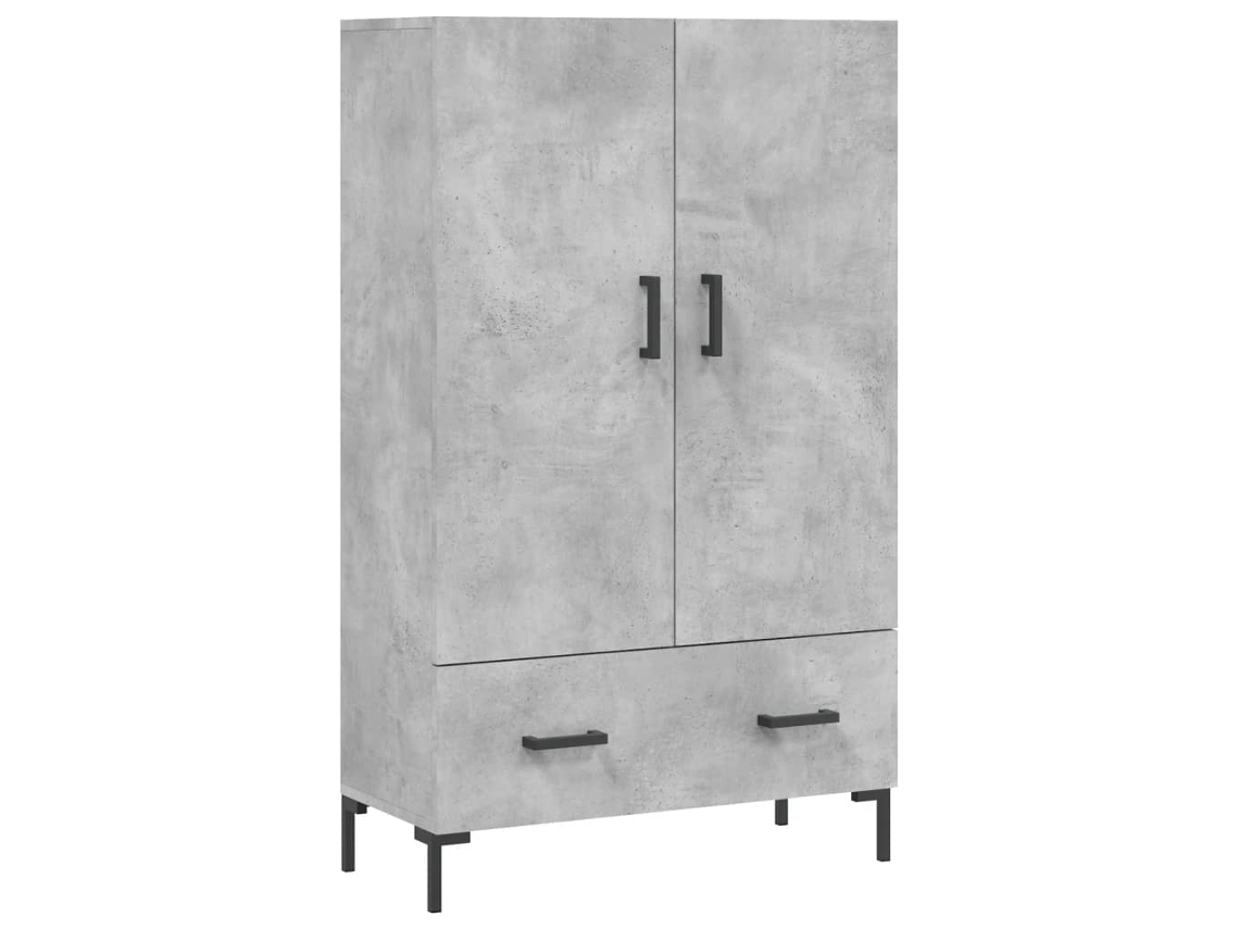 Maison Exclusive - Aparador Alto Madera De Ingeniería Gris Hormigón 69,5x31x115 Cm