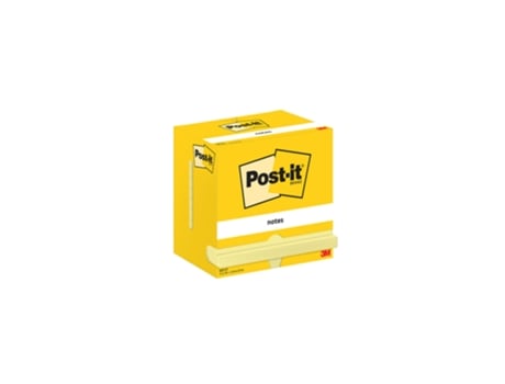 Bloc de Notas Adhesivas POST-IT 127 X 76 Mm Amarillo Canario 100 Hojas (Caja de 12)
