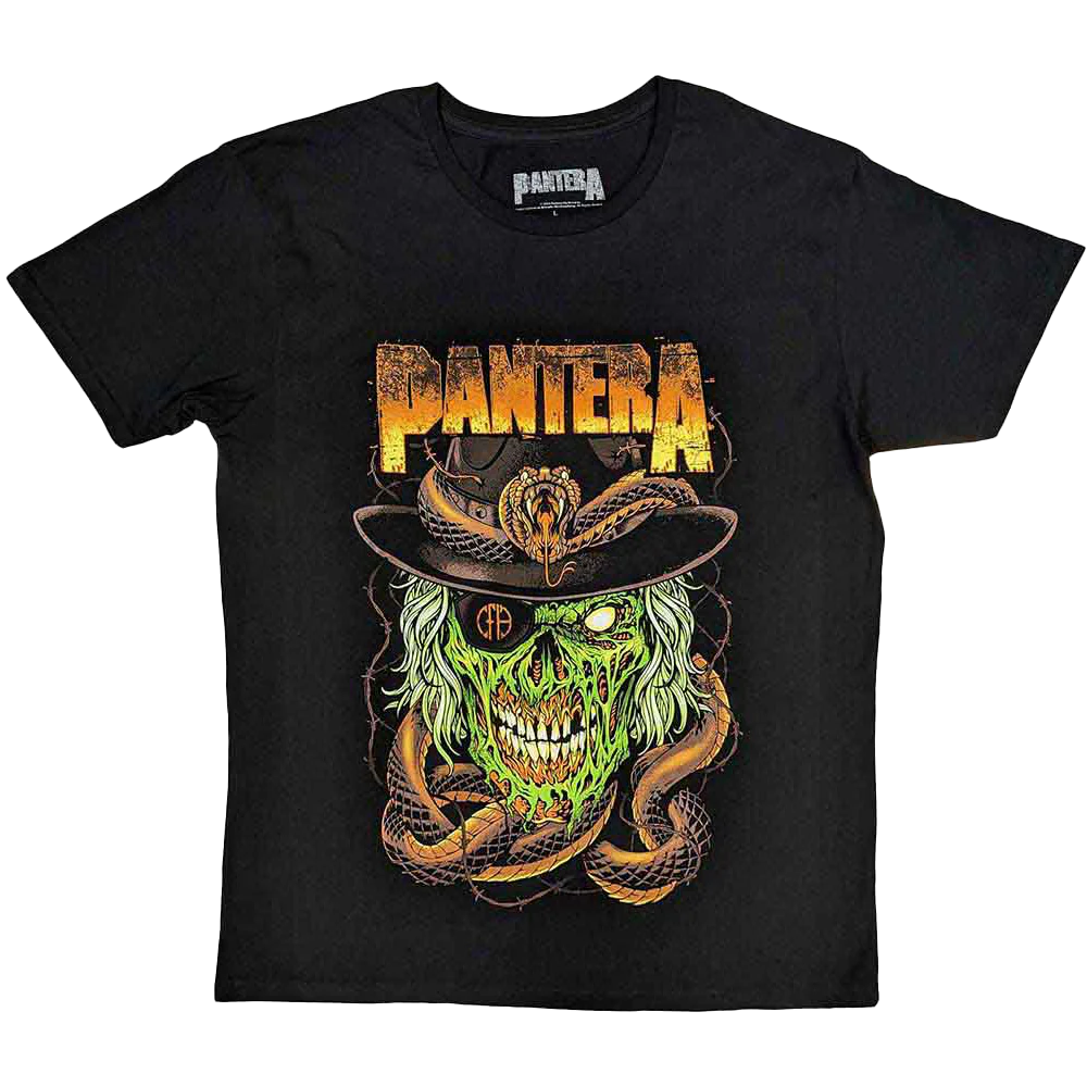 Pantera Snake And Skull T-shirt Unisex Rockinstone Size:l