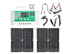 Paneles solares monocristalinos Primerox de 15 W con controlador de 20 A para la carga de la batería.