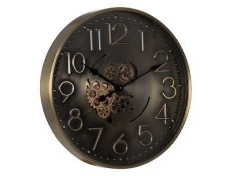 Reloj de Pared Dorado Hierro 60 x 8 x 60 cm BIGBUY HOME