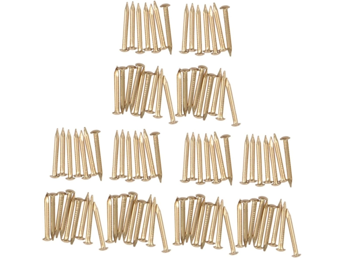 600 Clavos Redondos De Latón Para Muebles, Accesorios De Bricolaje Y Cajas.