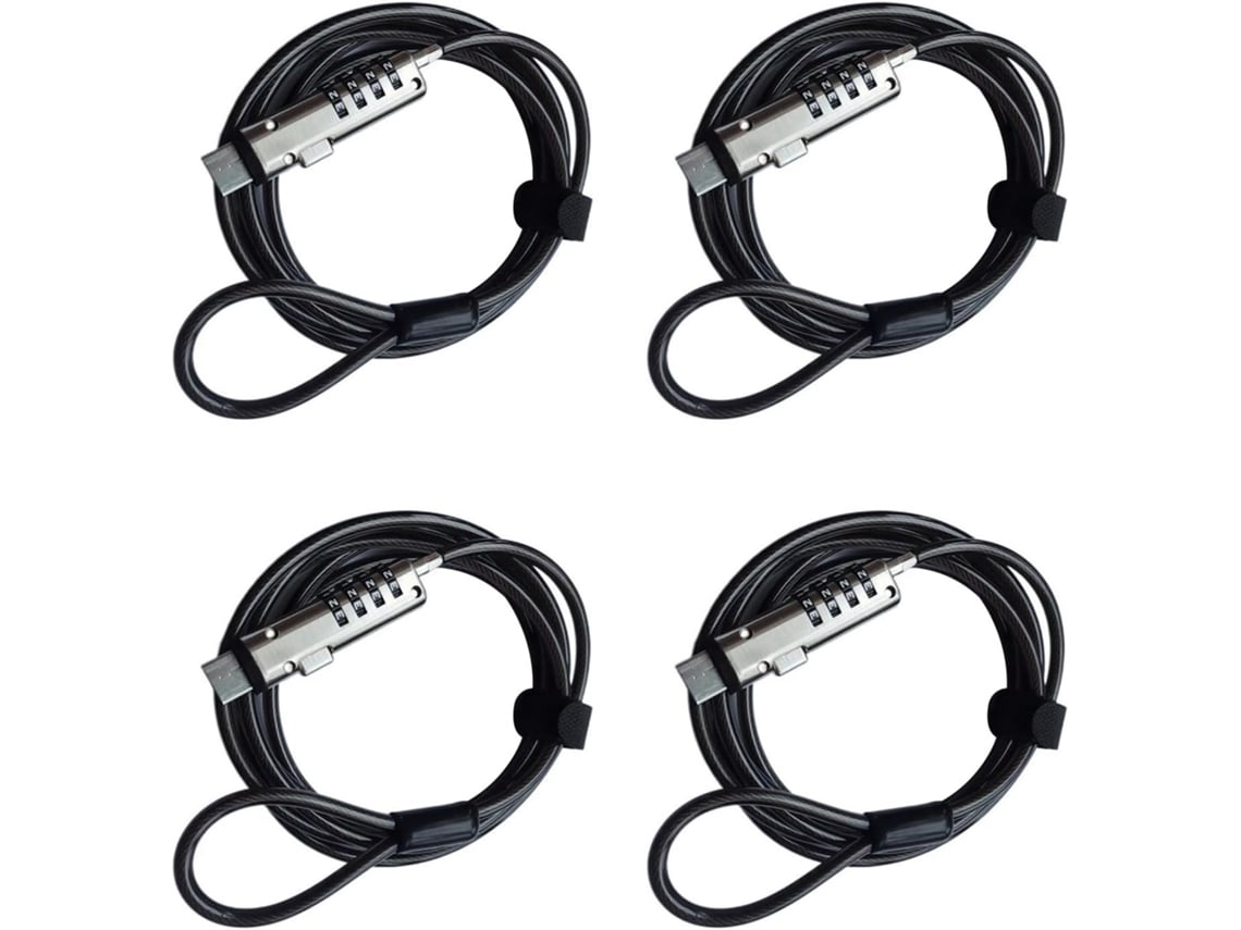 4 Candados De Seguridad Usb Antirrobo Con Contraseña Para Uso Informático