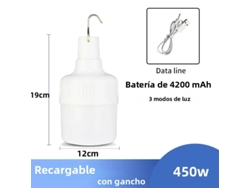 Lanterna Led Portátil Recarregável com USB MDUG (450 W)