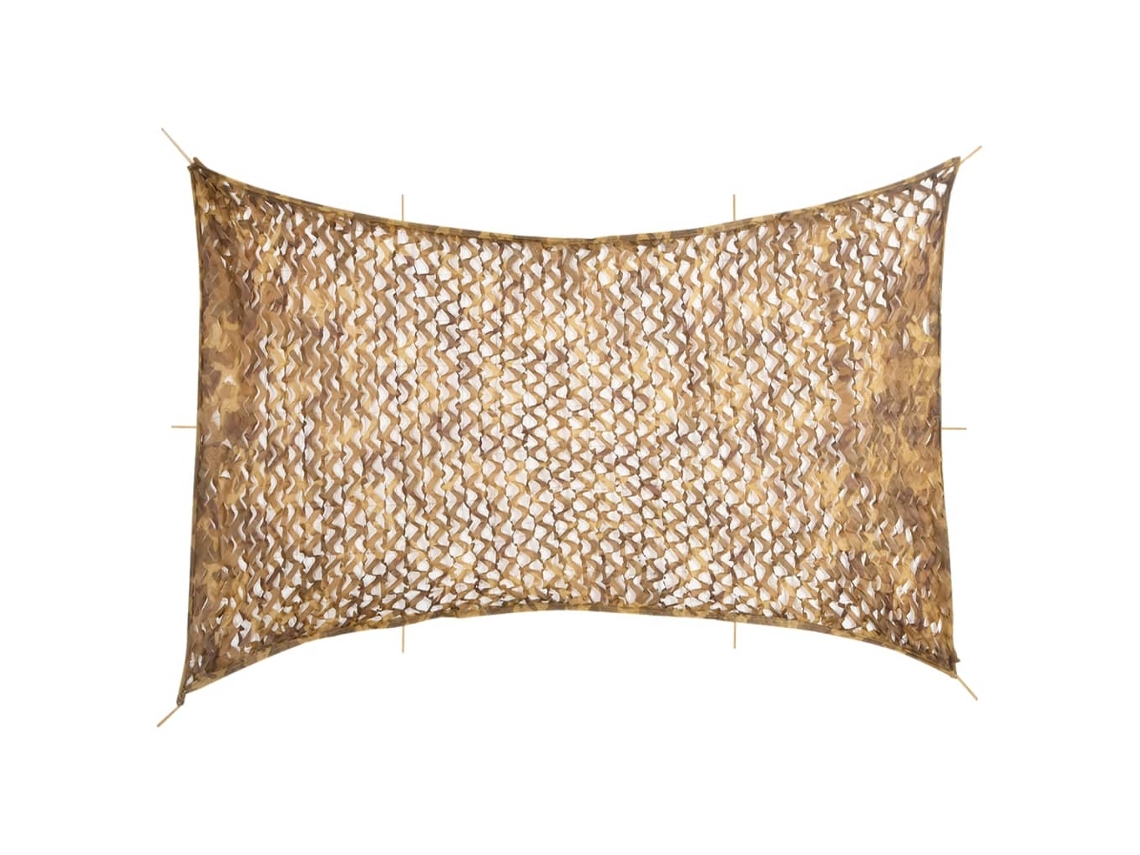 Red de camuflaje de poliéster beige Vidaxl (724 x 515 cm)