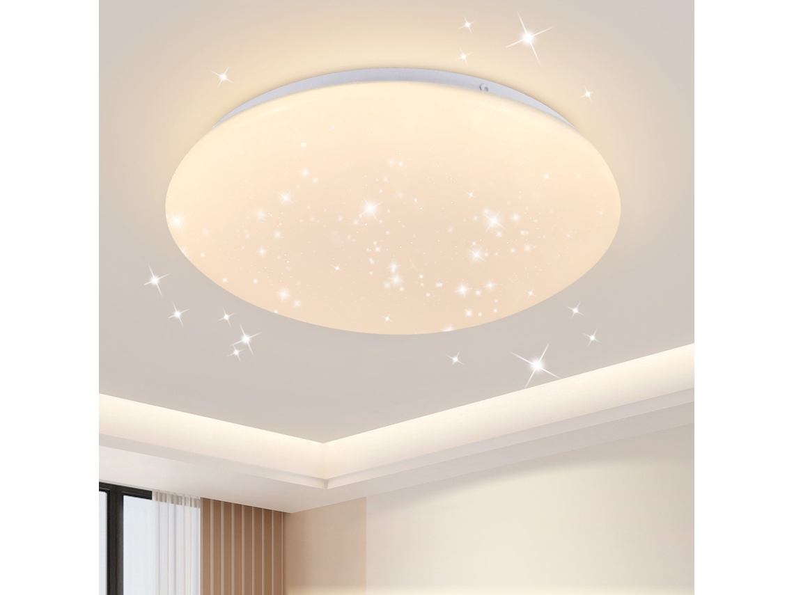Zmh Plafón Led De 12 W Con Efecto Cielo Estrellado Para Dormitorio: Diseño Moderno Y Elegante.