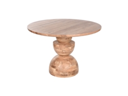 Mesa Redonda Comedor Acacia Natural 115x115x76cm