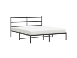 Maison Exclusive - Estructura Cama Sin Colchón Con Cabecero Metal Negro 150x200 Cm