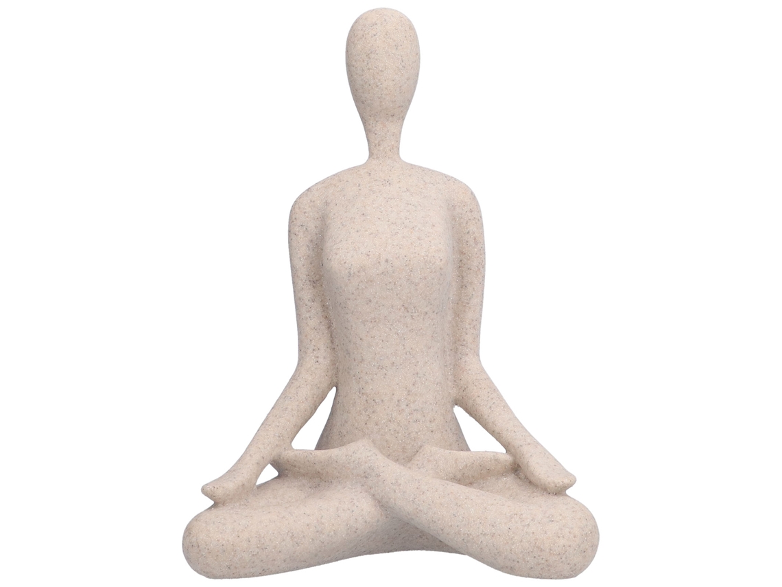 Estatua de postura de yoga en arena y resina decorativa para el hogar y la oficina