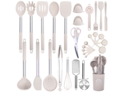 Juego De Utensilios De Cocina De Silicona Resistentes Al Calor Juego De 30 Piezas Con Asas De Acero Inoxidable Para Cocinar Y Hornear Cuich