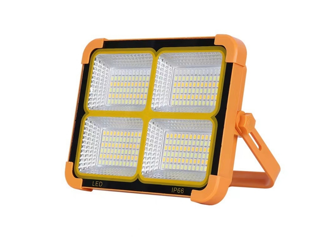 RNEMITERY Luz de trabajo LED recargable, portátil, 100 W, 10 000 LM, con energía solar y ajuste de brillo continuo, resistente al agua para reparaciones de emer