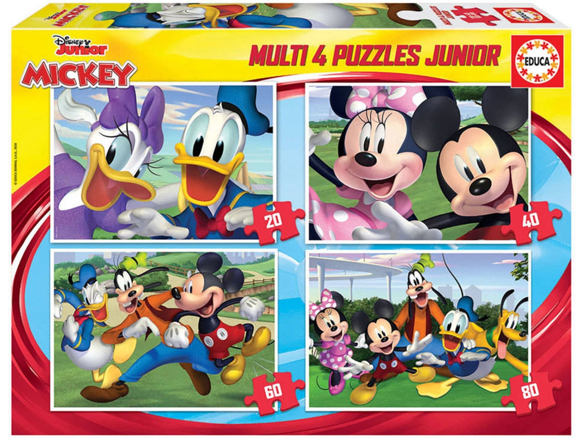 Puzzle EDUCA 4x Puzzles Progressivos Mickey & Friends (Edad Mínima: 3 Años - 0 Piezas)
