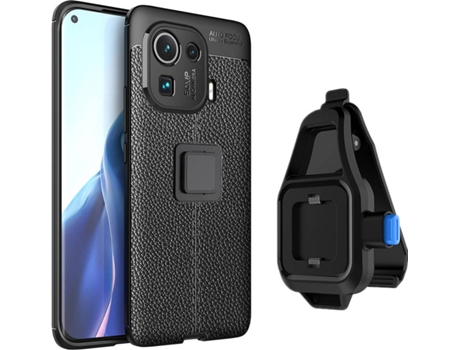 Funda Xiaomi Mi 11 Pro Rugged Leather con Soporte de Cintura Negro