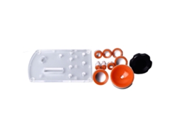 Abridor/cerrador Universal De Cajas De Relojes Con 9 Troqueles Y Mango Naranja.