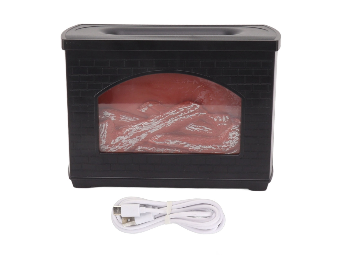 Humidificador De Aceites Esenciales Con Efecto De Llamas De Chimenea, 270 Ml, Abs Pp, 7,5 W, 5 V, Libre De Bpa.