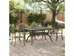 5 Piezas Conjunto De Jantar Para Jardim Alumínio Fundido Bronce Dkd Decoración Del Hogar