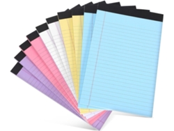 Paquete De 10 Blocs De Notas Coloridos, Hojas Fáciles De Arrancar Para Bocetos Y Notas, Papel Rayado.