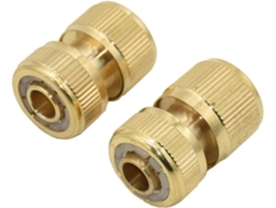 Conector De Manguera Jardín Kiphepi Latón 16 Mm Tope Agua Latón