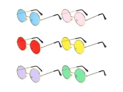 Pares De Gafas Hippies Redondas Coloridas Gafas Hippies Retro 60 S Style Circle Glasses Para Favores De Fiesta