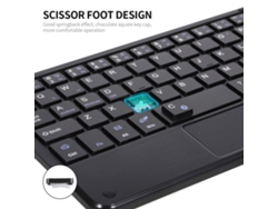 Mini Teclado Inalámbrico Bt 3.0 De 59 Teclas Con Panel Táctil Para Android, Windows E Ios (negro)