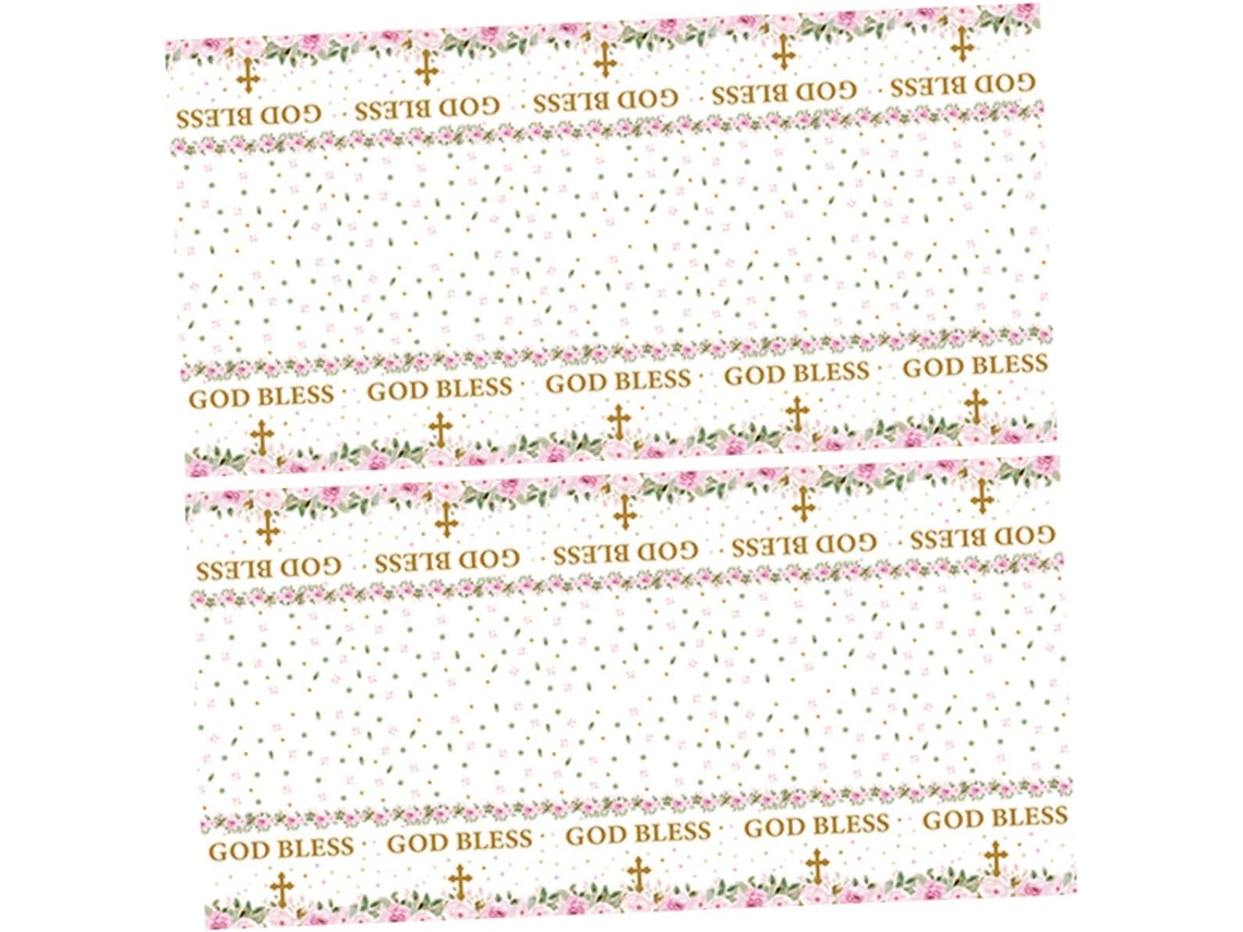 2 Piezas Mantel Desechable De Para Pascua Con Estampado Floral Verde, Decoración Elegante Mesas Uso