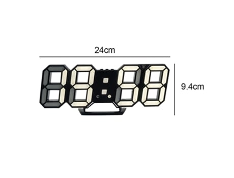 ELKUAIE 3D LED reloj digital despertador reloj de pared digital reloj estéreo