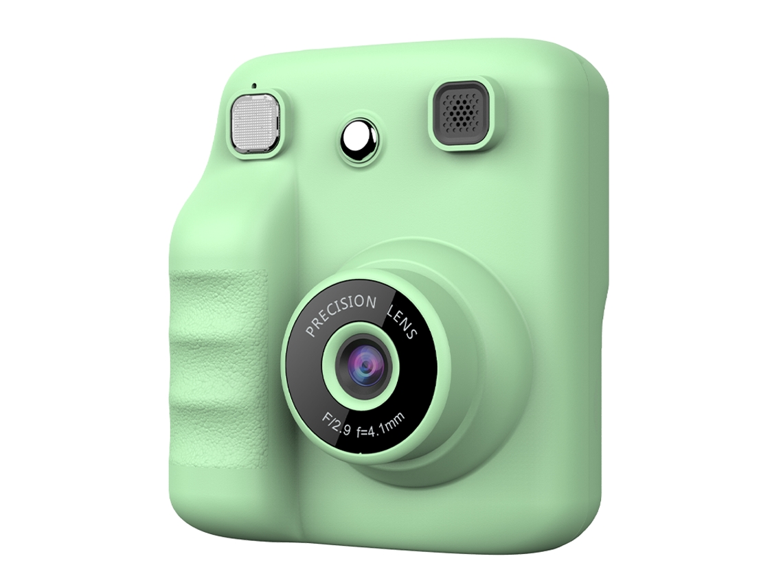 Cámara de impresión instantánea para niños A29 de 3000 W, pantalla IPS de 2,4 pulgadas, vídeo 1080P, tarjeta TF de 32 GB (verde)