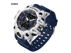 Reloj de estilo militar para hombre, reloj de pulsera electrónico digital de cuarzo con LED, reloj para hombre con doble pantalla.