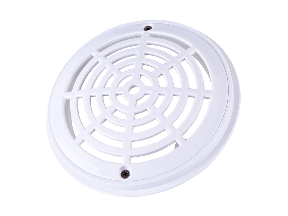 Cubierta de drenaje principal redonda de 203 mm, ABS duradero para piscinas y parques acuáticos.