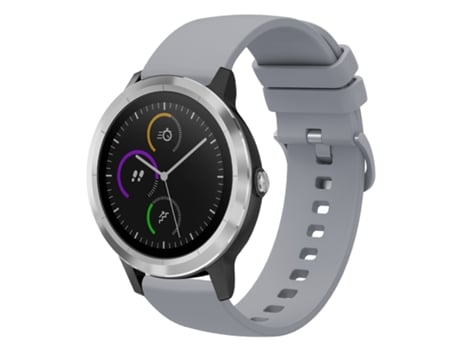 Correa de reloj inteligente para Garmin Vivoactive 3 20 mm Silicona suave de color sólido (Gris)