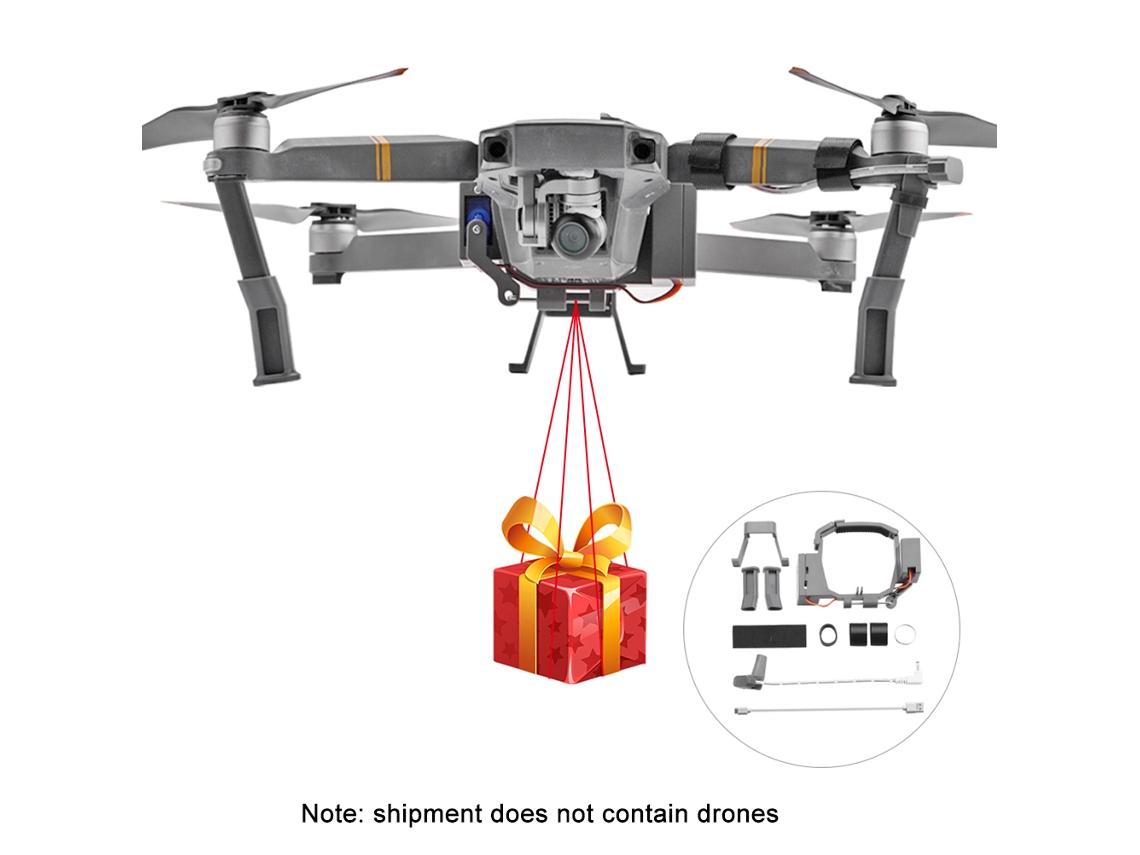 Dispositivo De Lançamento De Carga Para Drone Dji Mavic Pro Com Sistema De Montagem E Controle Remoto