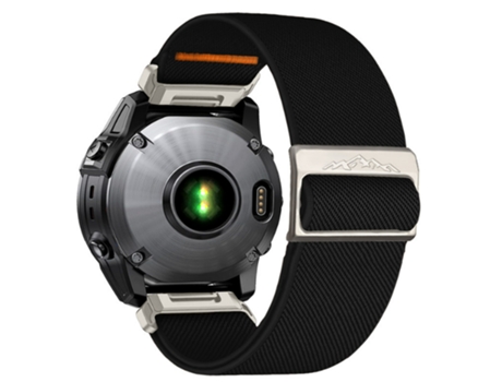 Correa de reloj elástica de nailon para Garmin Descent MK3i Negro 22mm