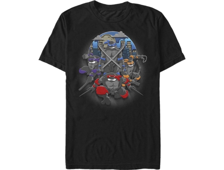 Camisetas Unisex DEEPSTONE Vintage Teenage Mutant Ninja Turtles Negro (XXXL)