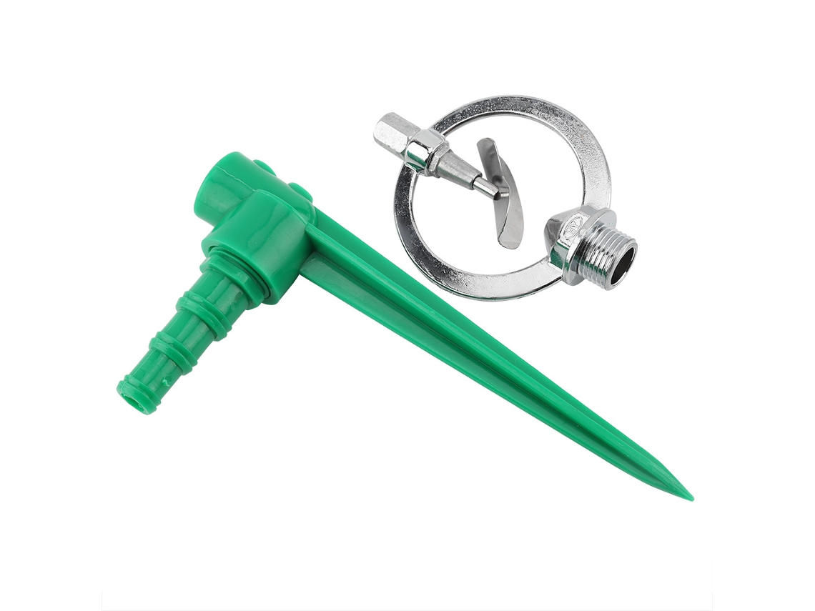 Regadera de jardín de aleación de 1/2 pulgada con rociador de 360 grados para riego