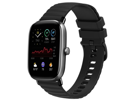 Correa de reloj inteligente para Amazfit GTS 2 Mini 20 mm Patrón de puntos ondulados Correa de reloj de silicona de color sólido (negro)
