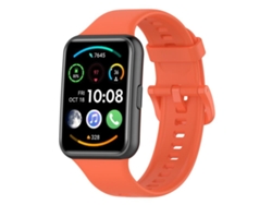 Bracelete Para Huawei Watch Fit 2 - Silicone Cor Sólida - Liberação Rápida Laranja