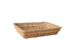 Cesta de mimbre para almacenar frutas y aperitivos, cesta de pan apilable