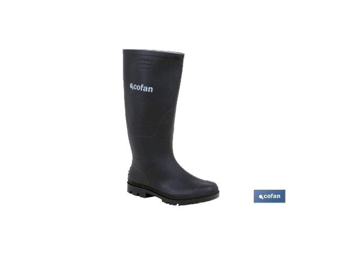 Bota alta de agua pvc negra talla 41